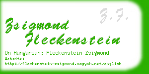 zsigmond fleckenstein business card